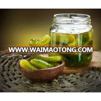 Best selling pickled cucumbers in jar & Gherkins 3-6cm from Vietnam in glass jar 720ml