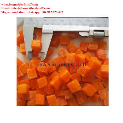 VIETNAM GOOD SUPPLIER OF IQF FROZEN CARROT DICE/STRIP/CUBE