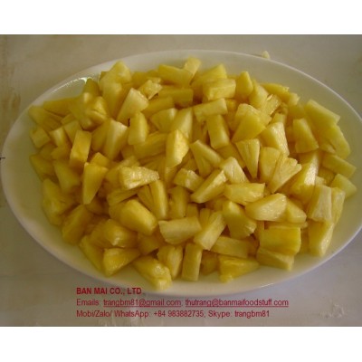 VIETNAM IQF GOLD PINEAPPLE, FROZEN QUEEN VICTORIA PINEAPPLE, FROZEN PINEAPPLE