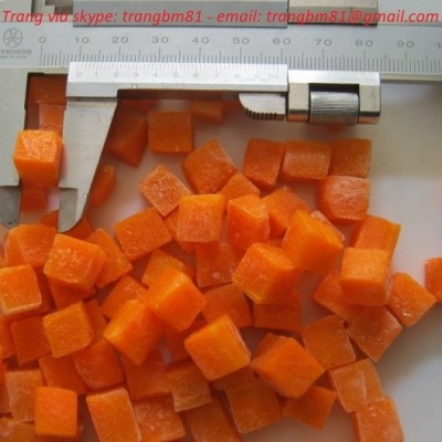 IQF FROZEN SLICED CARROT STRIPS/ CUBES - ORIGIN OF VIETNAM